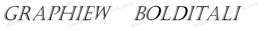 GraphieW03 BoldItali字体转换